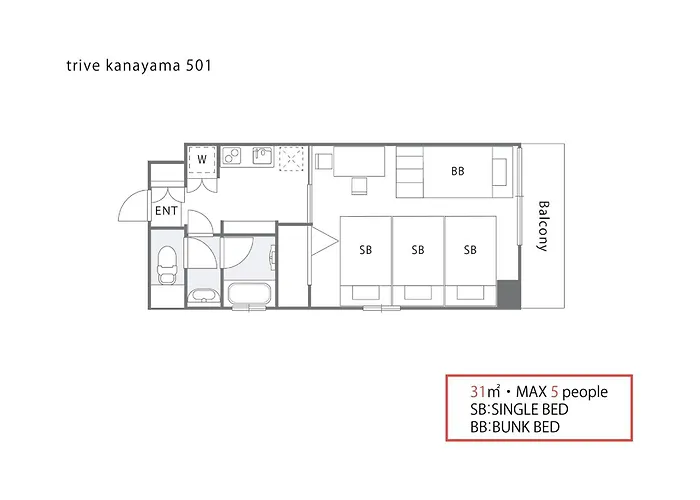 Trive Kanayama501 - 最大5名宿泊可能